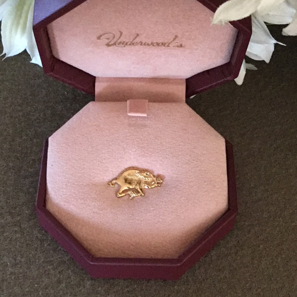 Gold Razorback tie pin